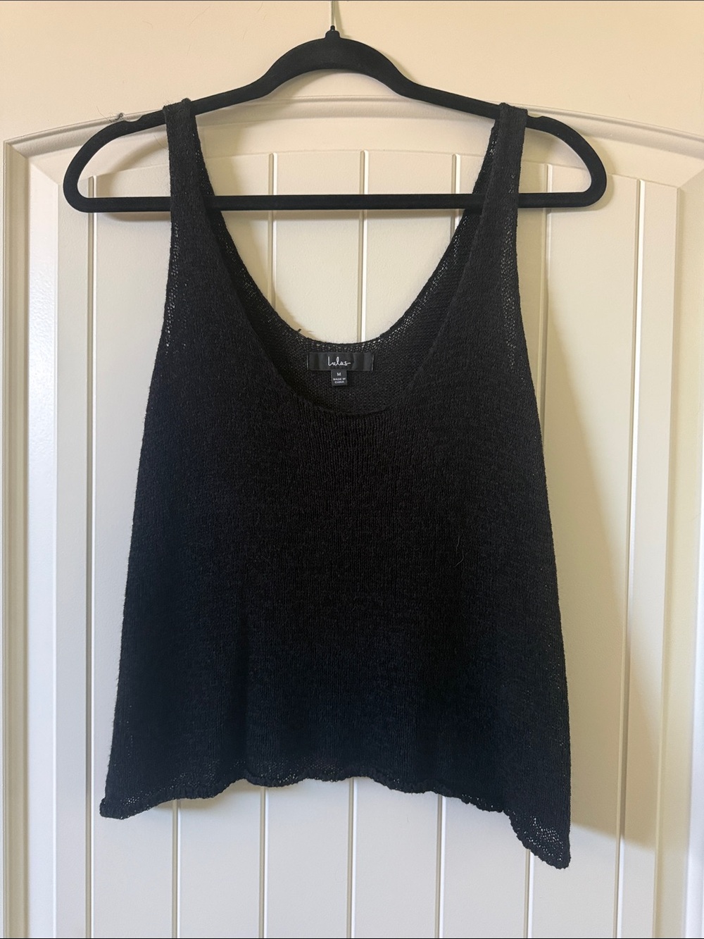 Black Knit Tank Top -